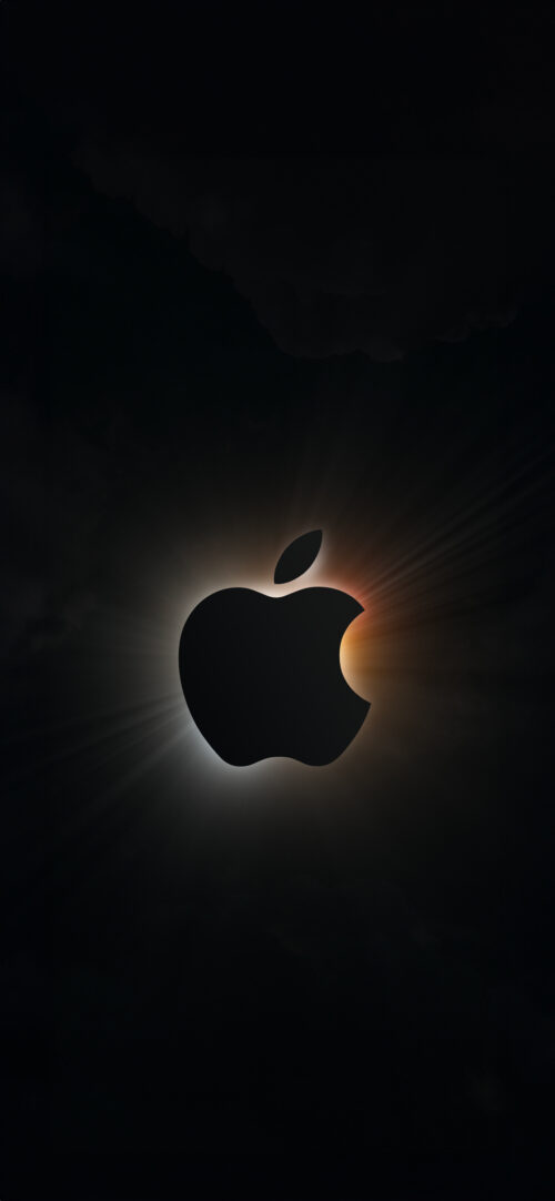 Total Solar Eclipse with Apple Logo