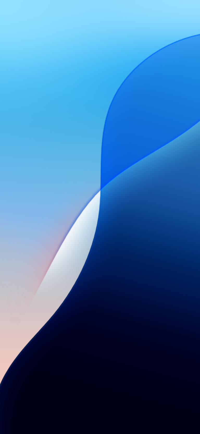 Default wallpaper of iOS 18 Wallpaper | Azure (Light)