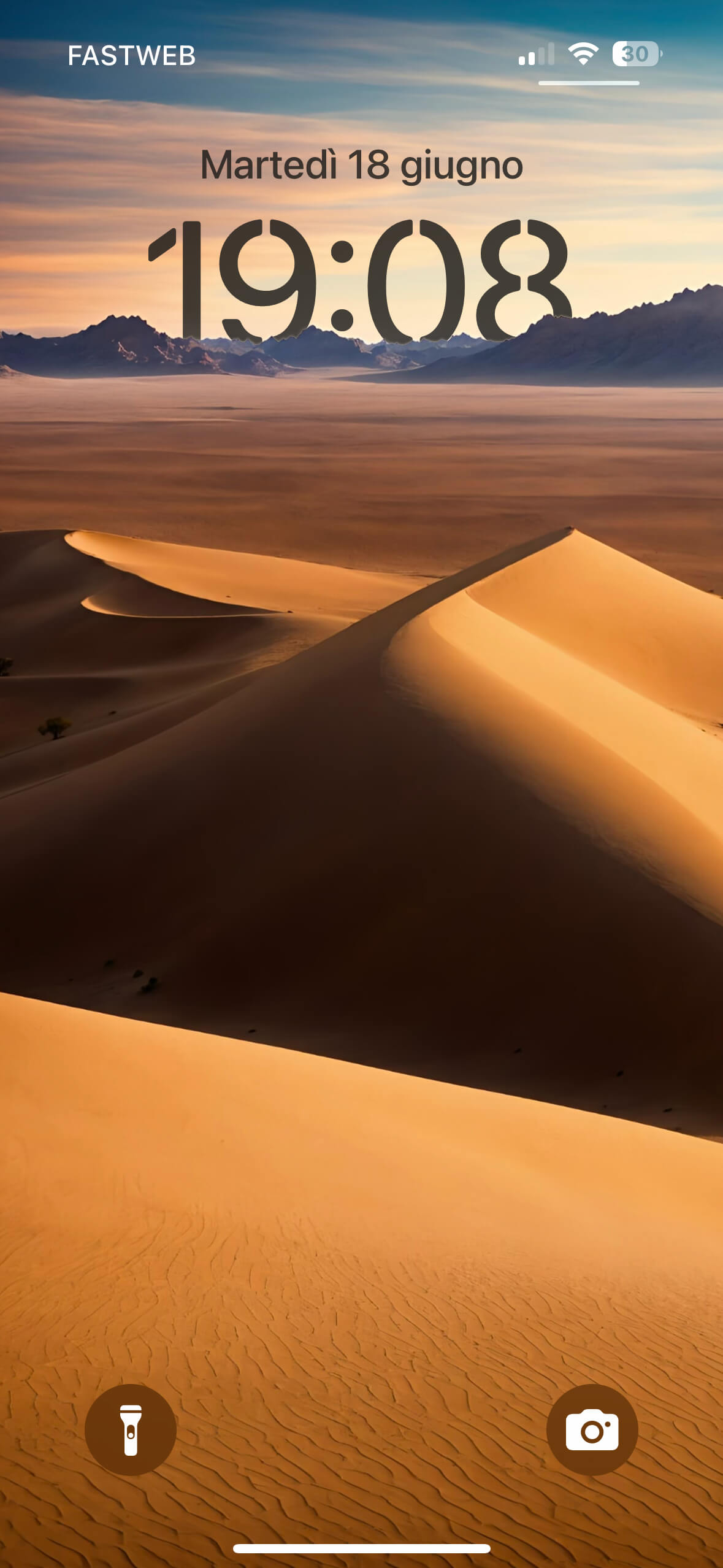 Customized screenshot for the wallpaper of Desert Dunes | Depth Effect