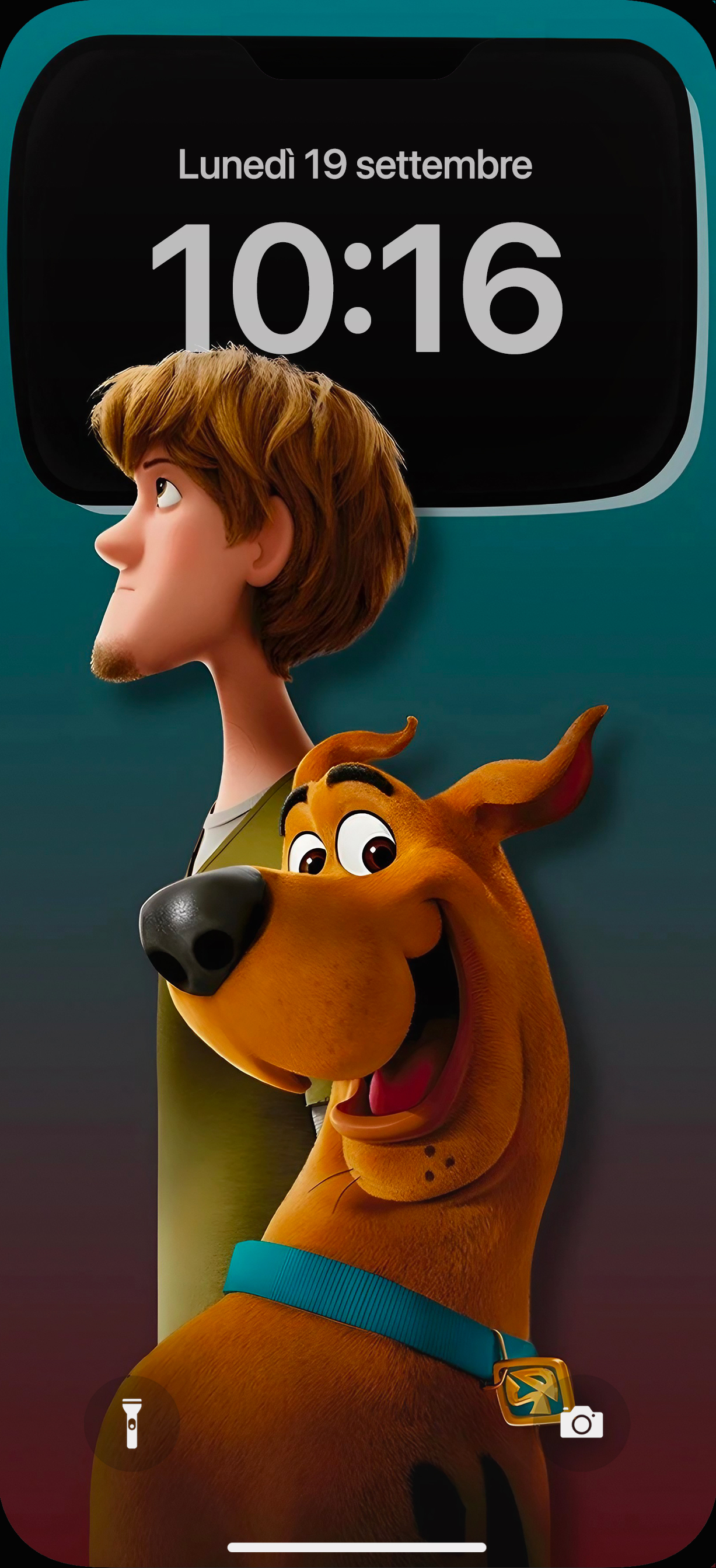 Customized screenshot for the wallpaper of Scooby-Doo and Shaggy | Clock Frame