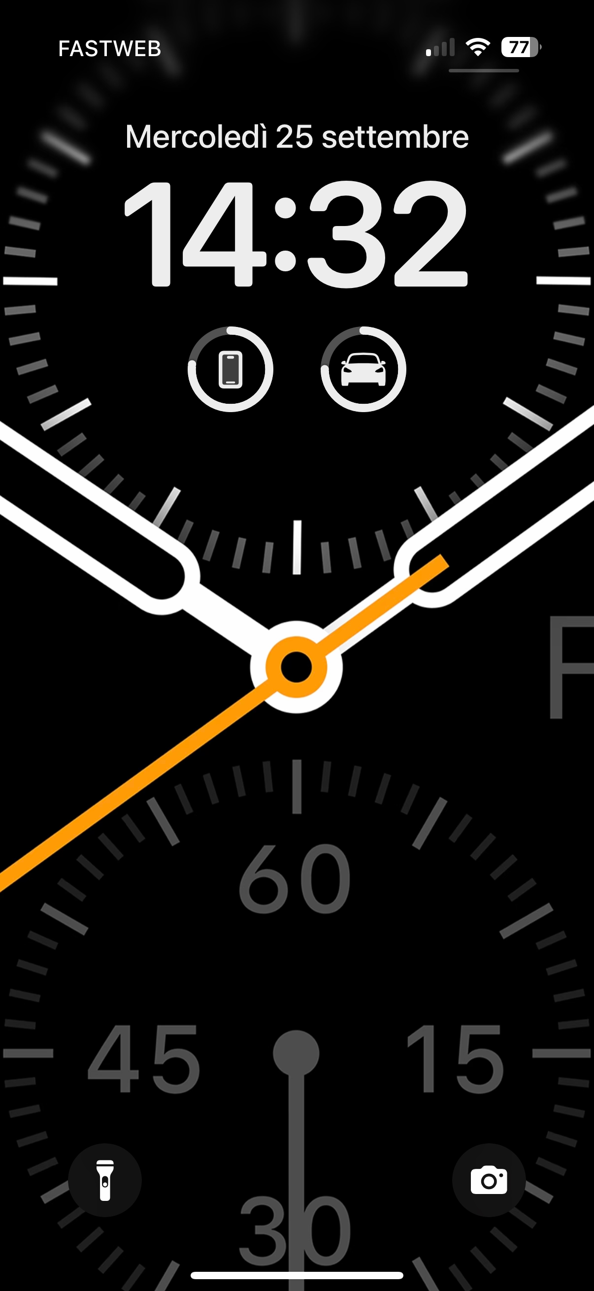 Customized screenshot for the wallpaper of Apple Watch Cronograph, Black