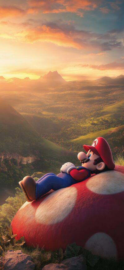 Wallpaper Relax with Super Mario