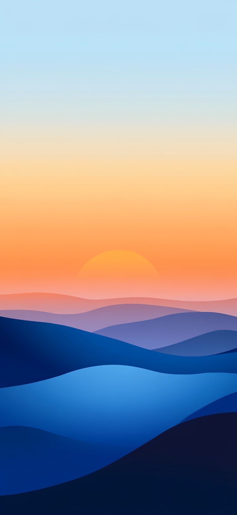 Default wallpaper of Gradient Landscape