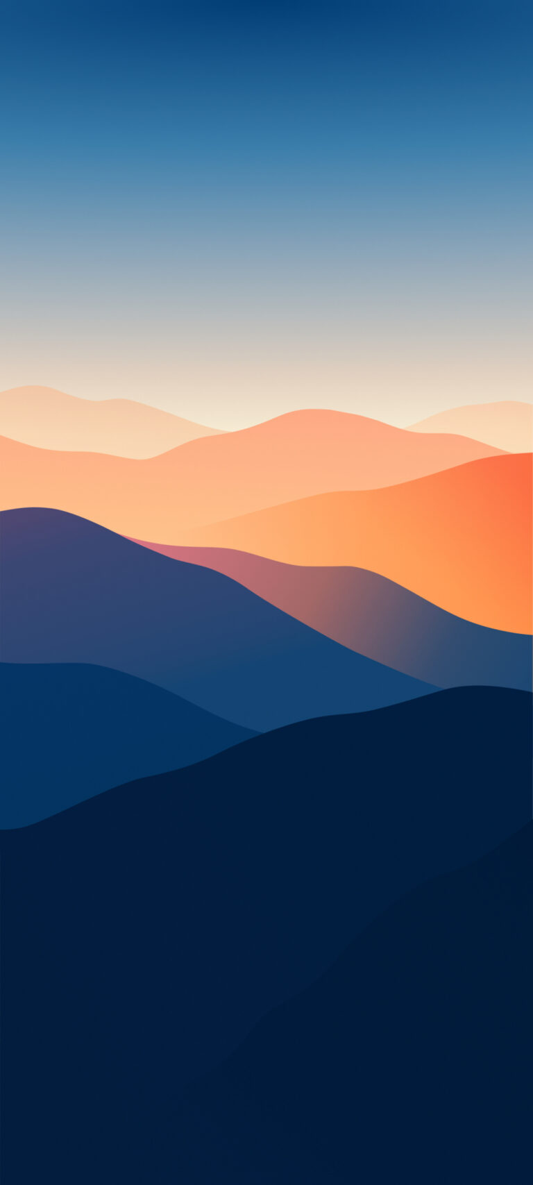 Default wallpaper of Big Sur Mountains at Sunset