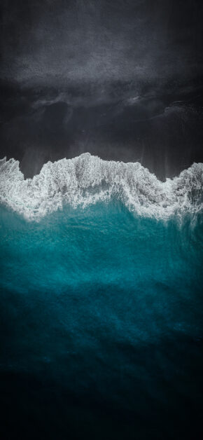 Black Beach and Sea