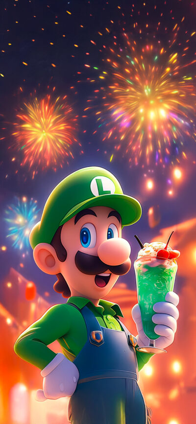 Wallpaper Happy New Year from Luigi