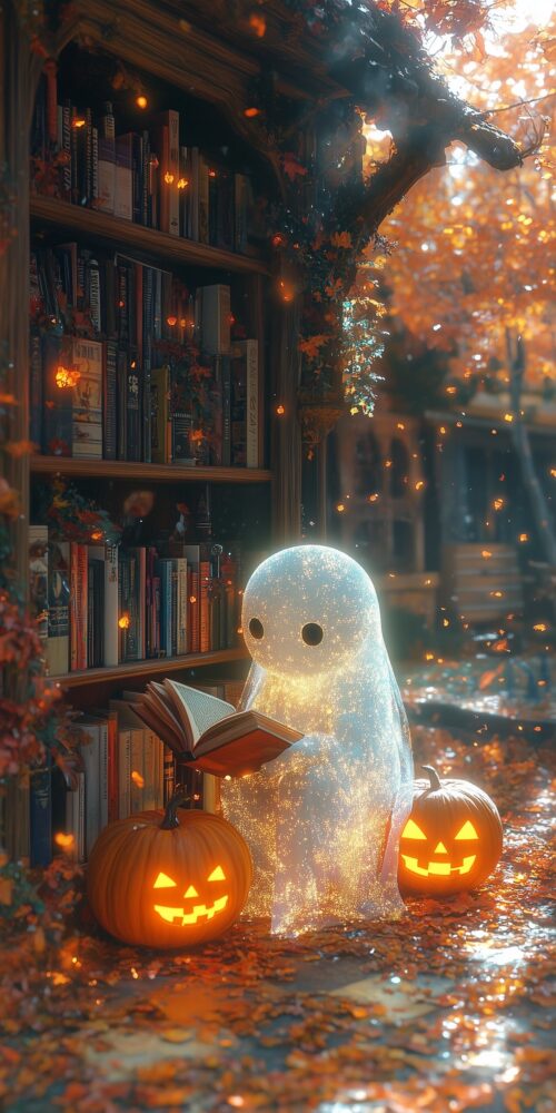 Sfondo The Ghostly Librarian | Halloween