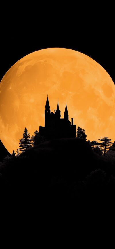 Wallpaper Haunted Moonlight Castle