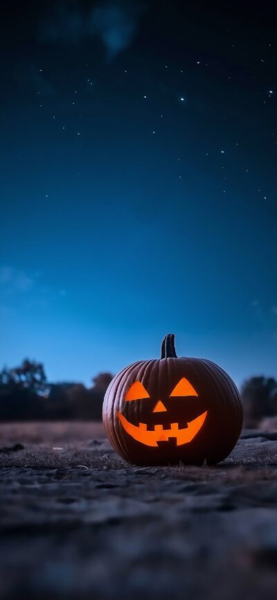 Wallpaper Starlit Pumpkin