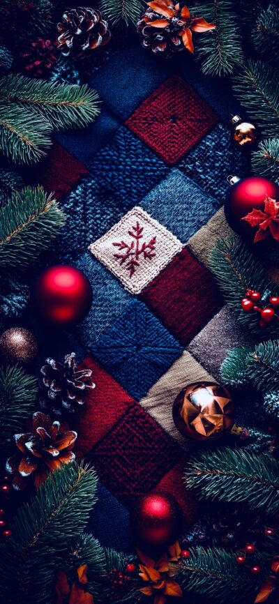 Wallpaper Knitted Christmas Charm