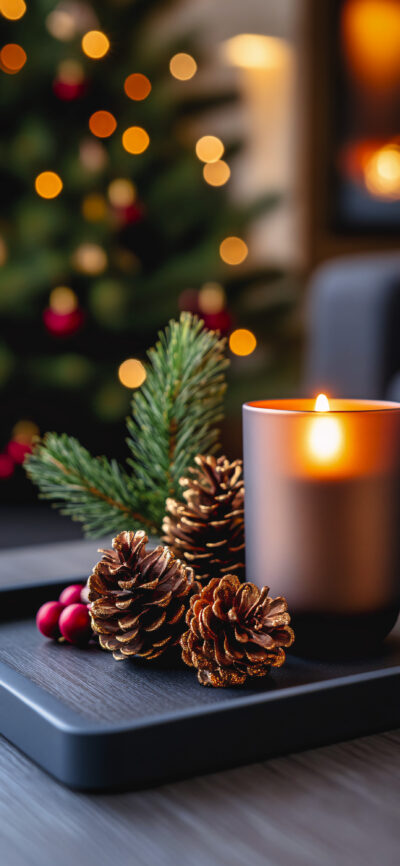 Wallpaper Candlelit Christmas Warmth