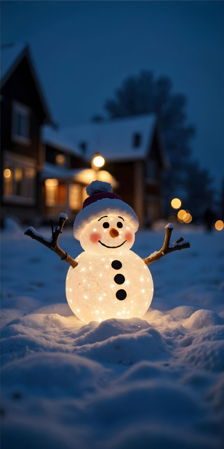 Default wallpaper of Glowing Snowman