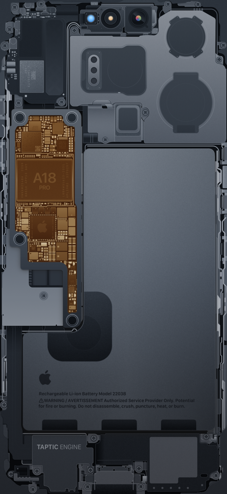 Default wallpaper of iPhone 16 Pro | Internals