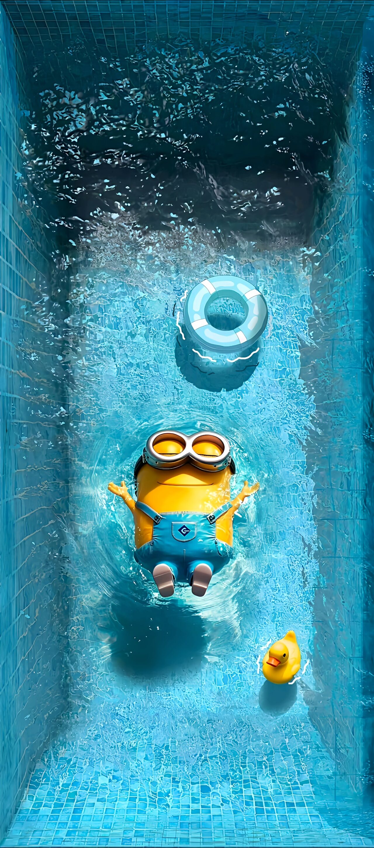 Minion at pool