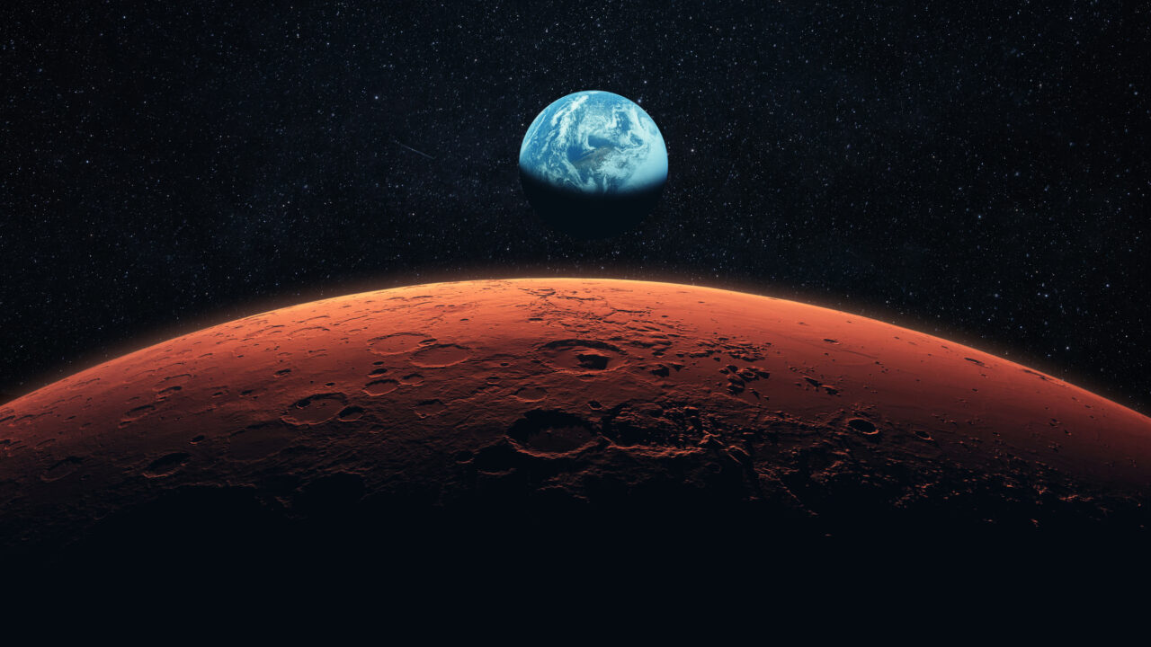 The Earth seen from Mars