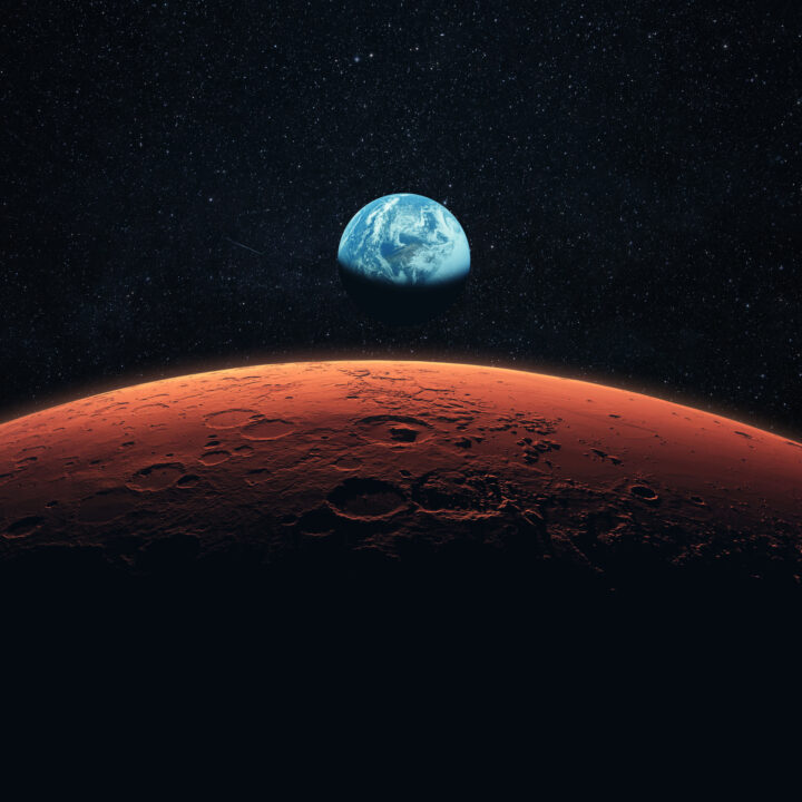 The Earth seen from Mars