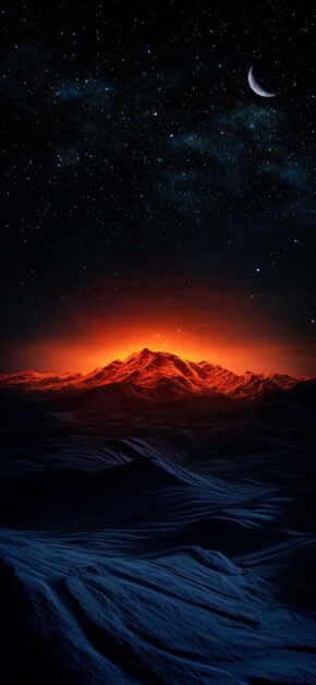 Red and black mountains