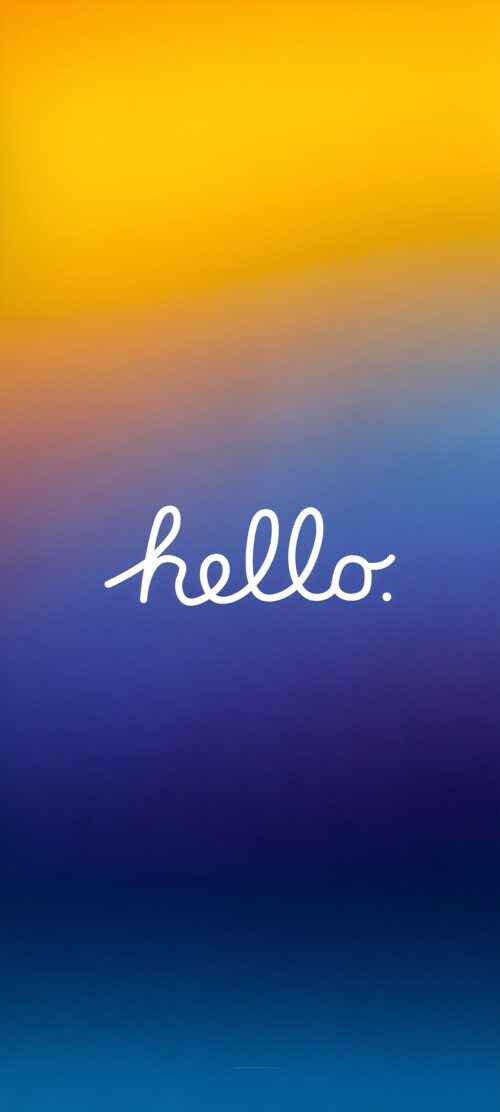 hello - Yellow to Blue
