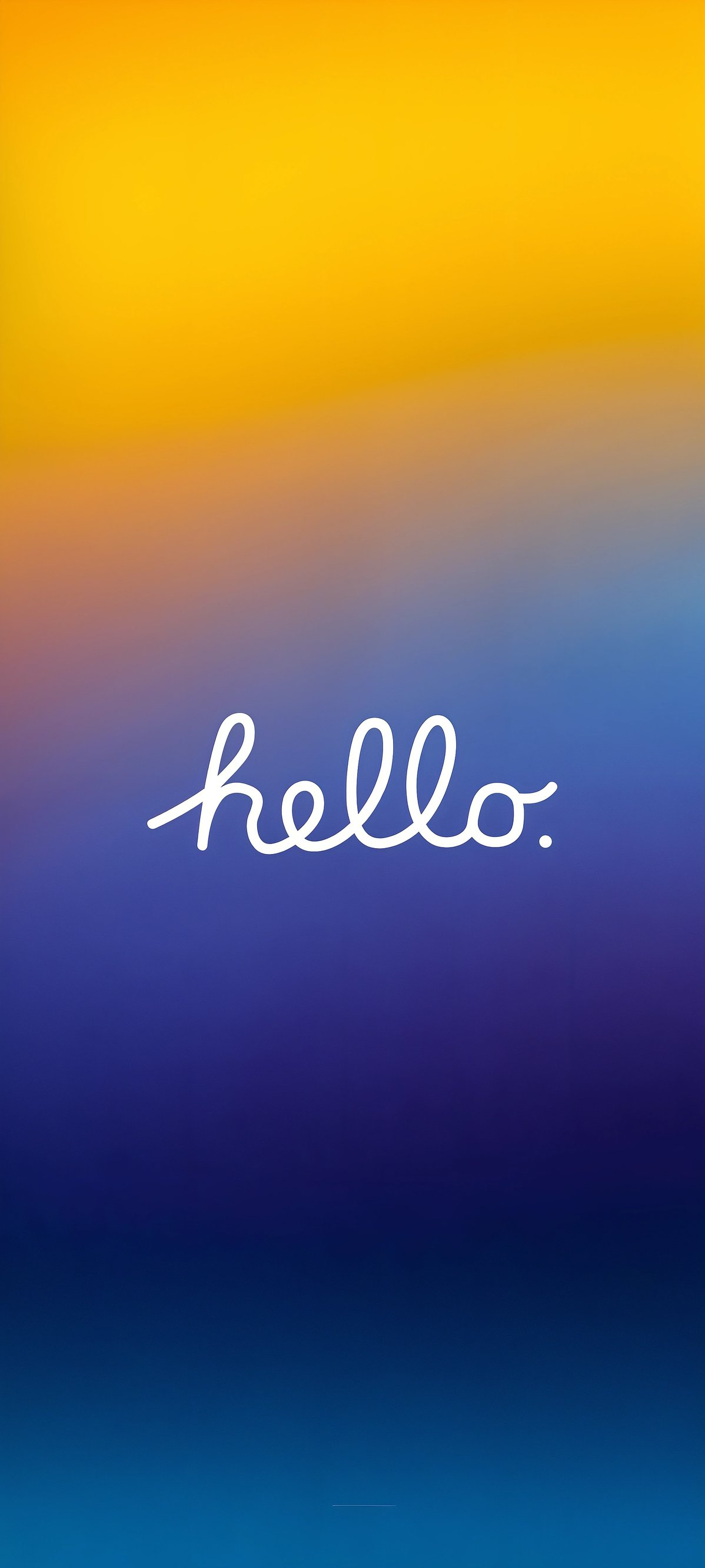 hello – Yellow to Blue