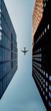 Airplane and Buildings