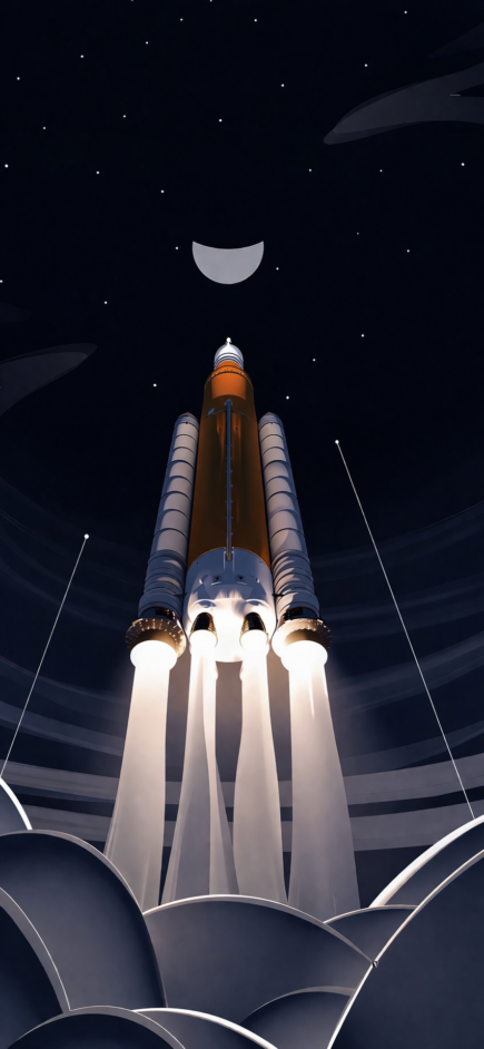 NASA Artemis II | Vector — Night