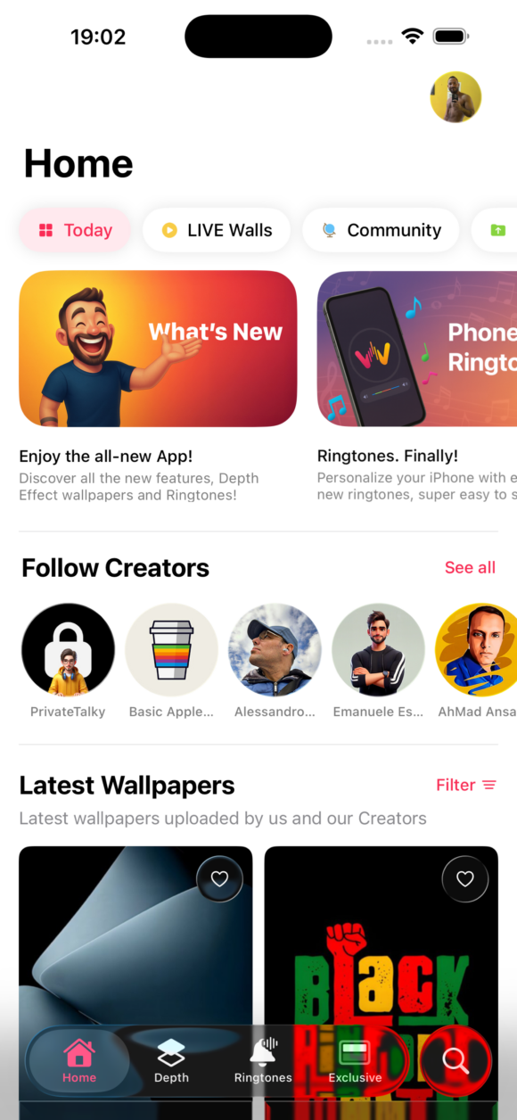 Wallpapers Central app screenshot 1
