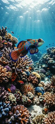 Under water