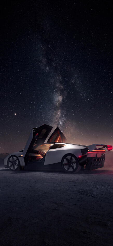 Sfondo Cosmic Tesla Roadster
