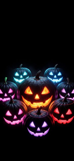 Neon Glowing Pumpkins