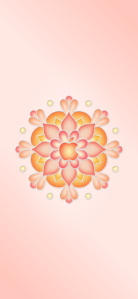 Apple Rangoli - Orange
