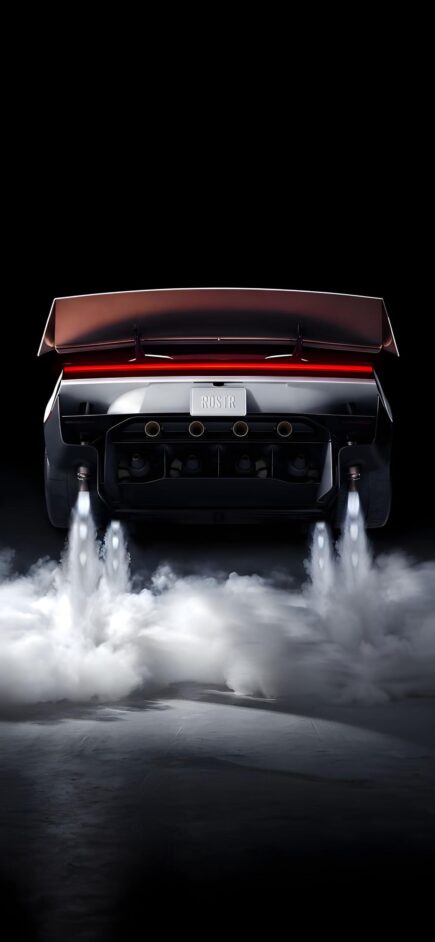Sfondo Tesla Roadster Smoke