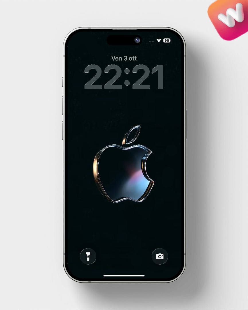 Apple - MEMECO Glass Apple logo, metal frame - Wallpapers Central